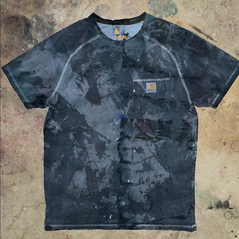 Carhartt Distressed Black Short Sleeve Tee